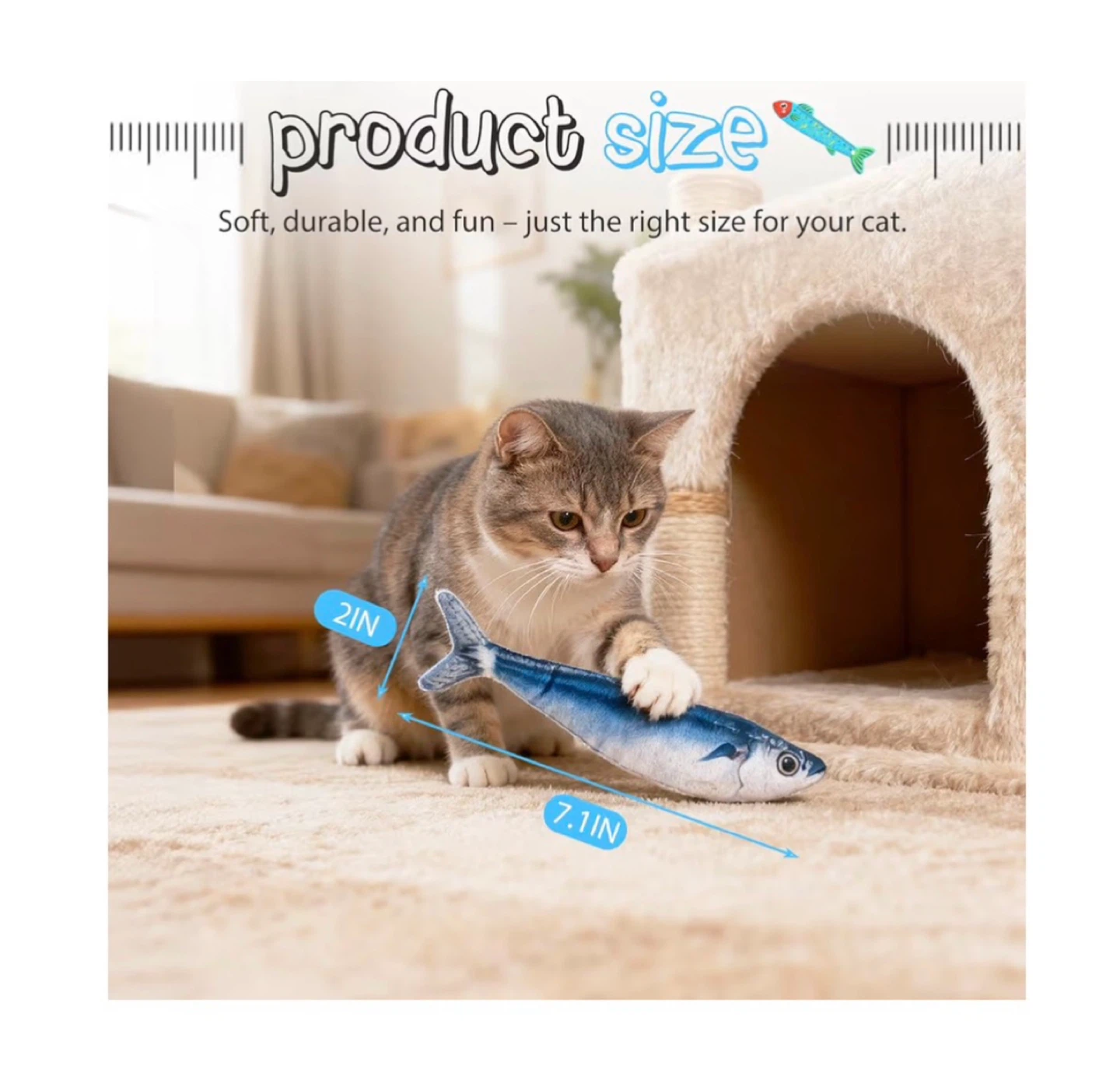 Brand new Cat Toys Flopping Fish 3 Pack Rechargeable - photo 5