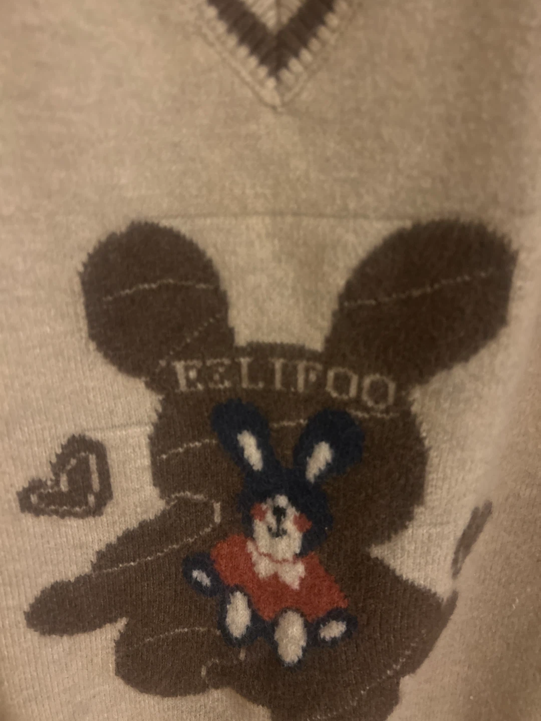 Rabbit V-Neck Sweater Vest S - photo 2