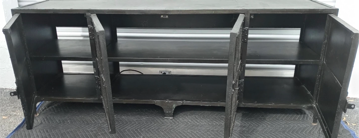 Industrial Style Media Console Cabinet - photo 4