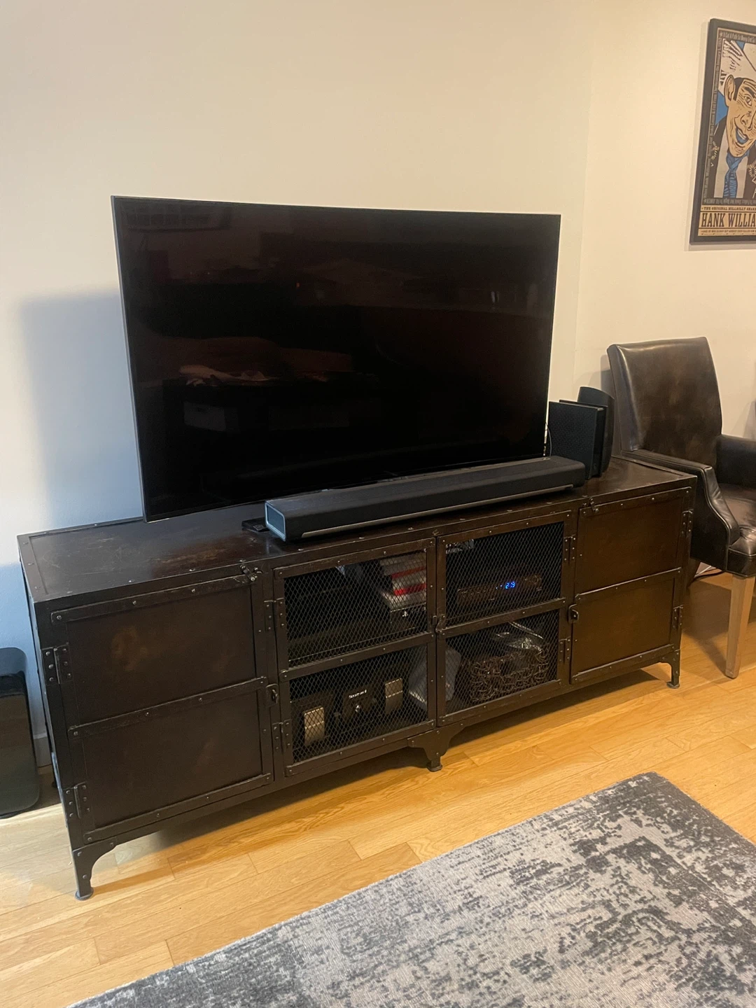 Industrial Style Media Console Cabinet