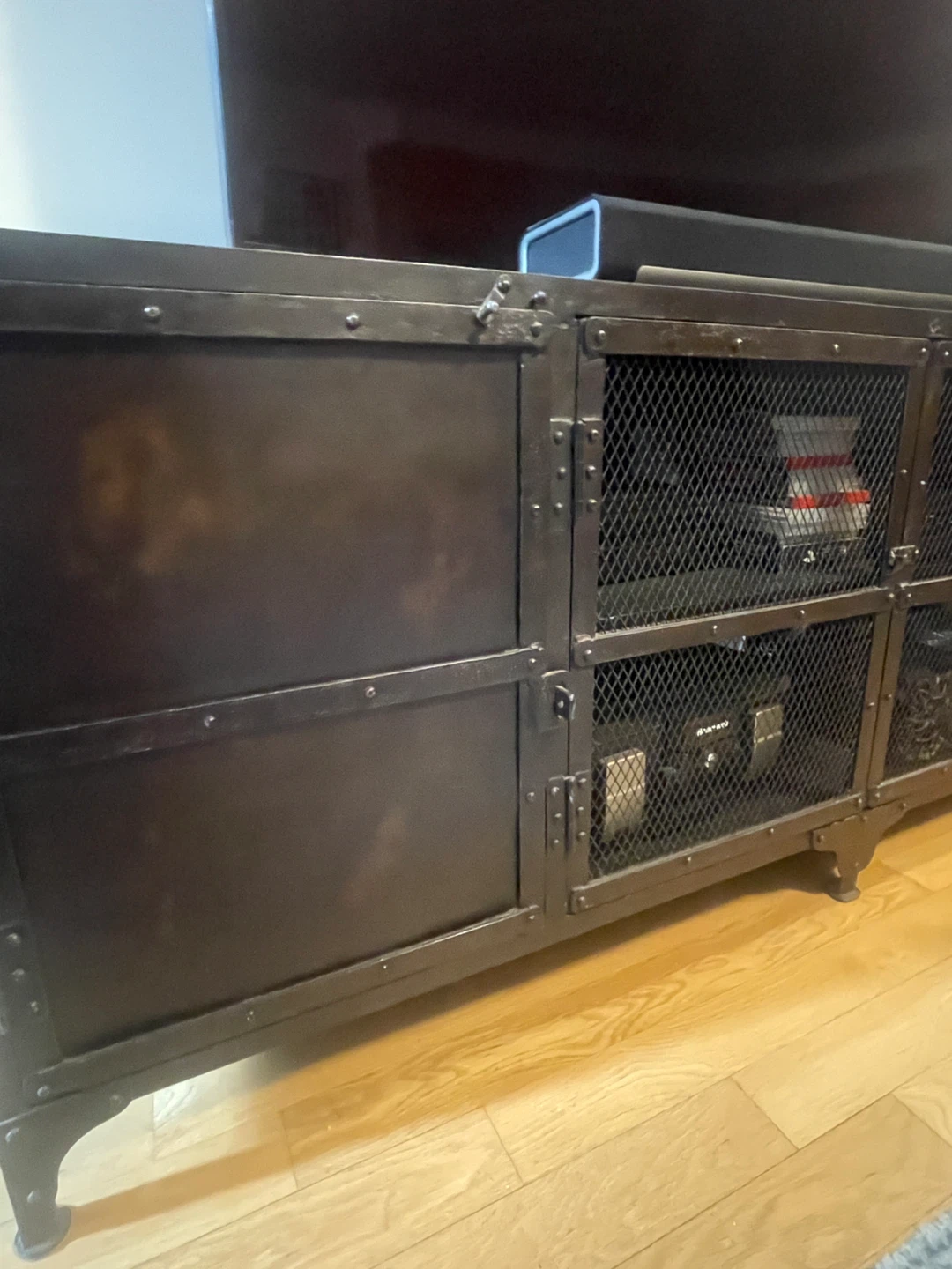 Industrial Style Media Console Cabinet - photo 3