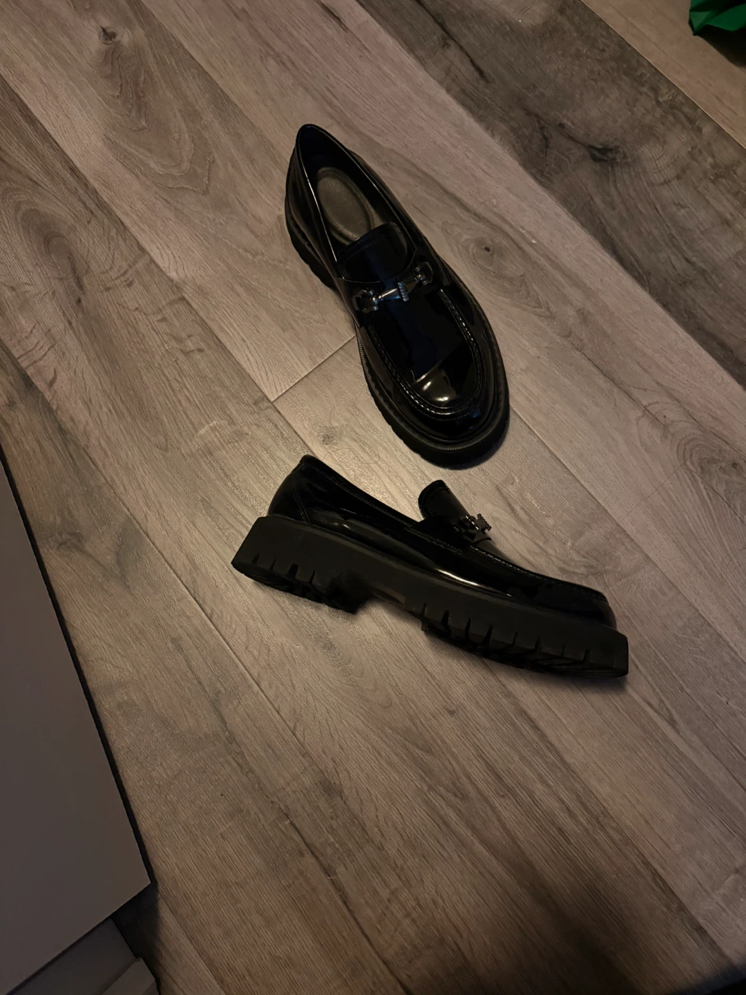Black Patent Chunky Loafers - photo 2