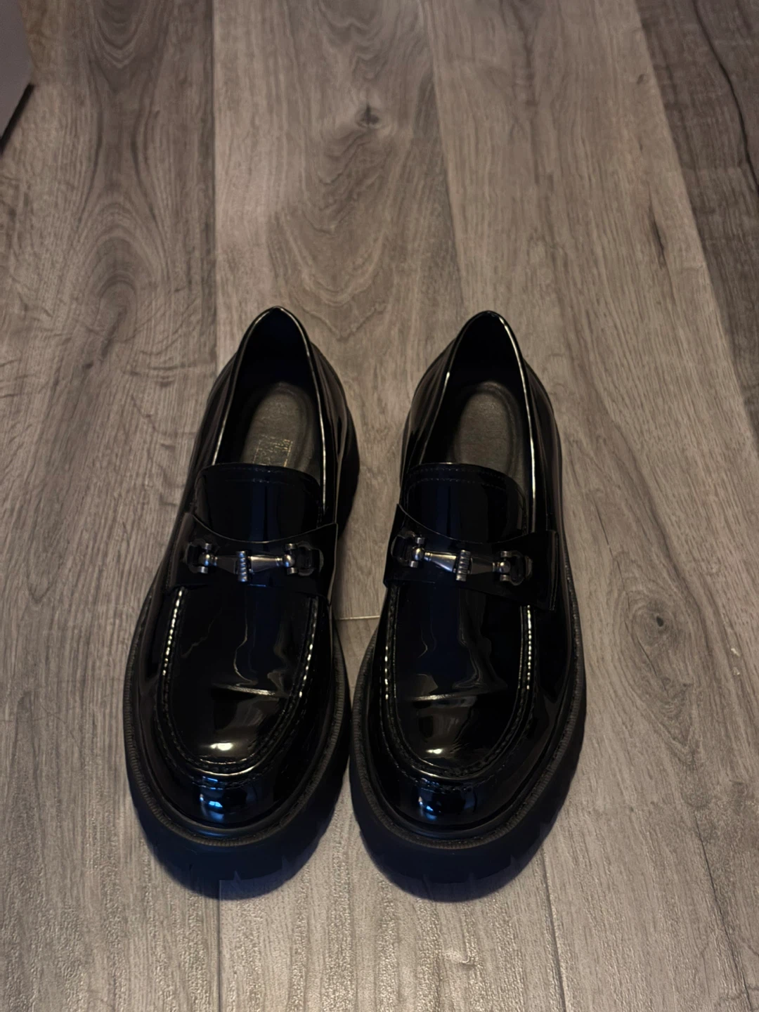 Black Patent Chunky Loafers
