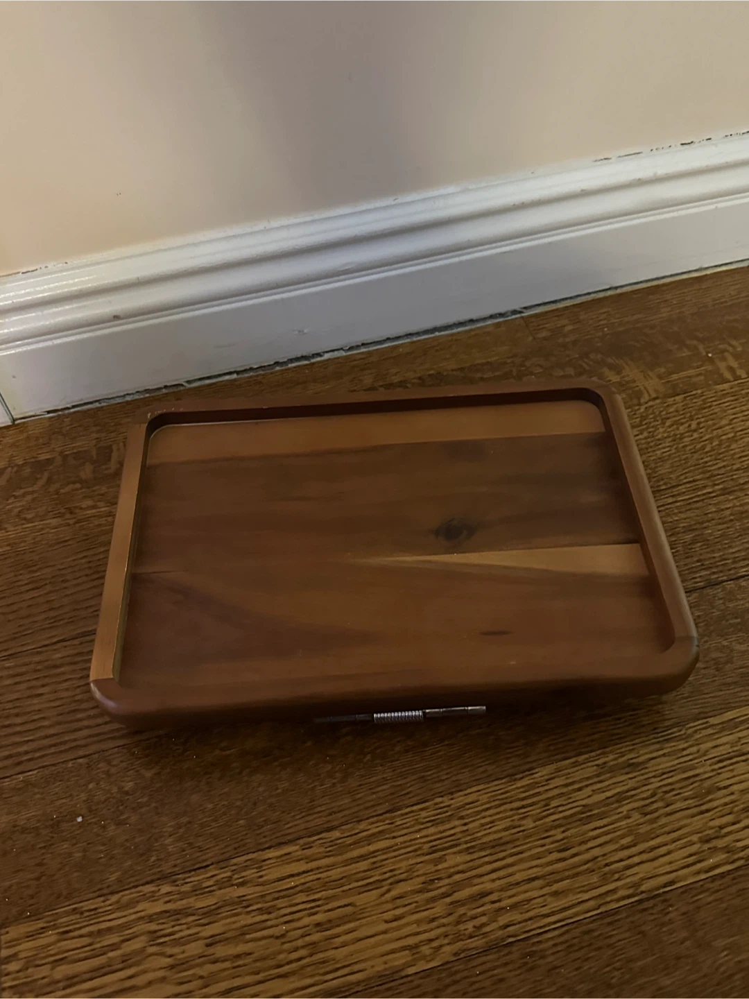 Wooden Couch Arm Tray Table with Handles