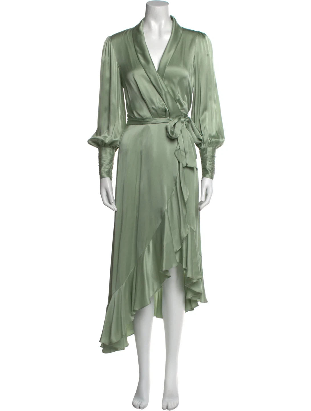 Zimmermann Light Emerald wrap dress