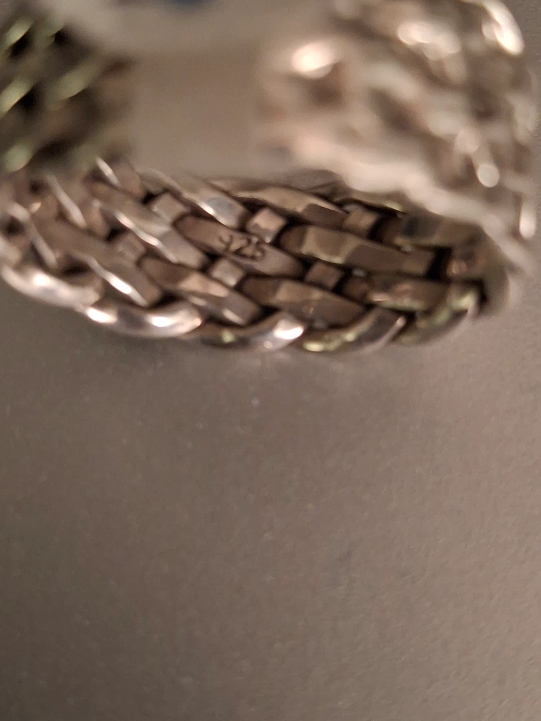 Men’s woven ring (silver stamped 925) - photo 3