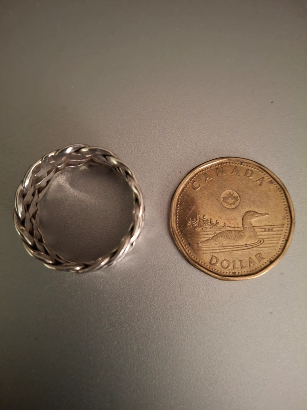 Men’s woven ring (silver stamped 925) - photo 2
