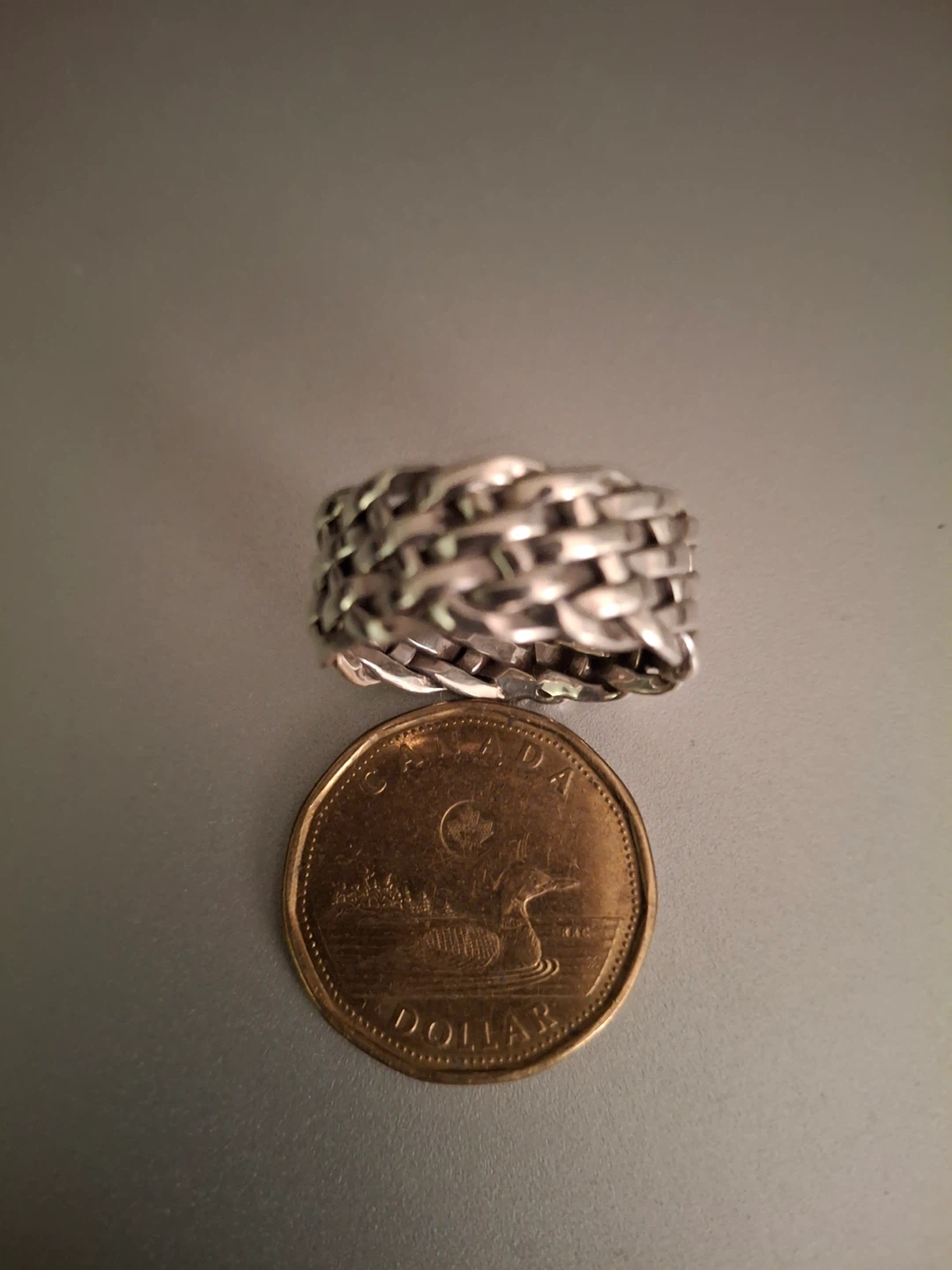 Men’s woven ring (silver stamped 925) - photo 4