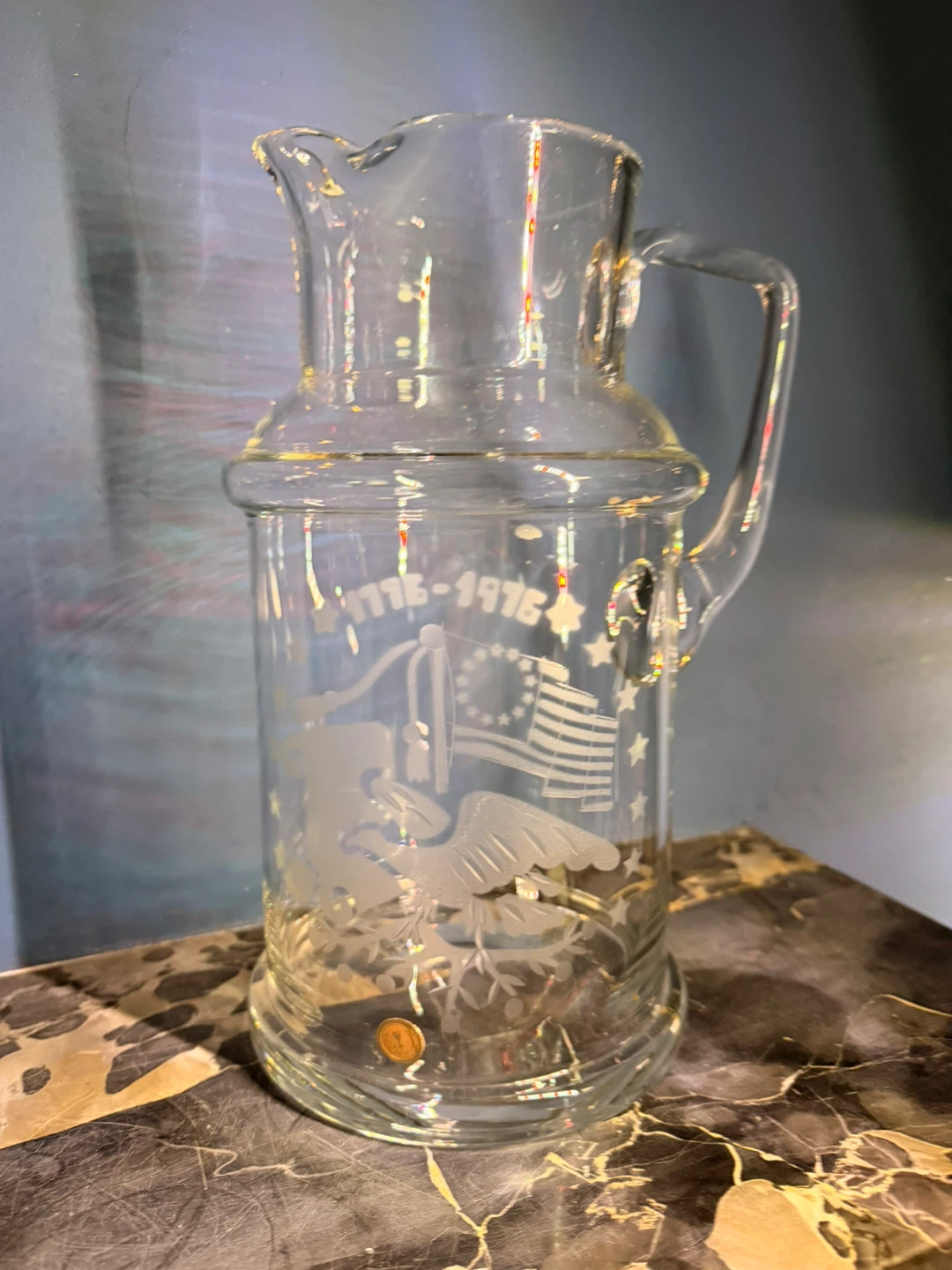 1776-1976 Bicentennial Glass Pitcher - photo 2