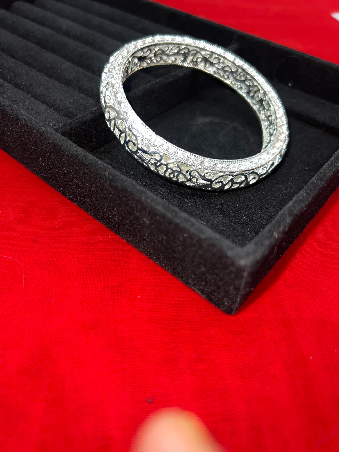 S999 Silver Bangle Bracelet 6cm Diameter - photo 5