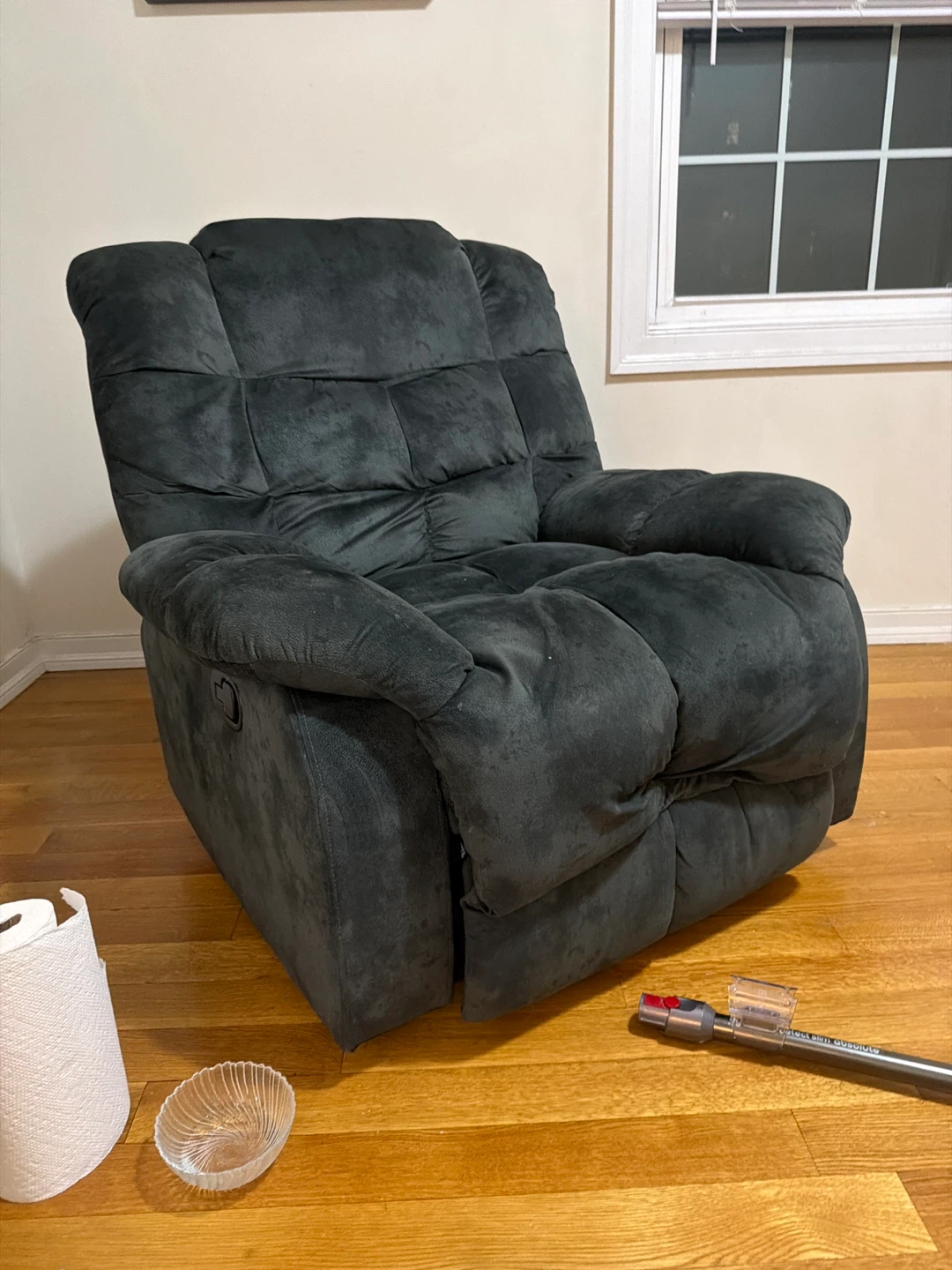 Plush Forest Green Recliner Chair - photo 4