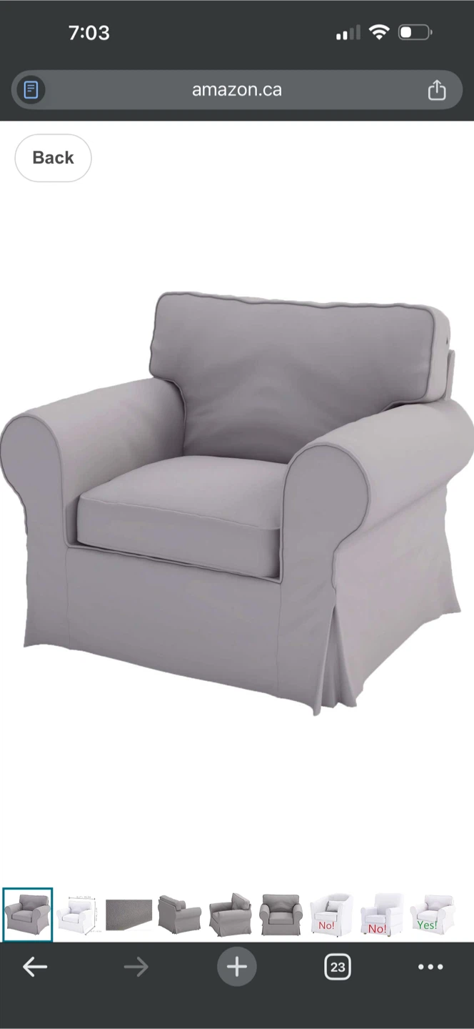 IKEA Tullsta Armchair Cover - Grey - photo 2