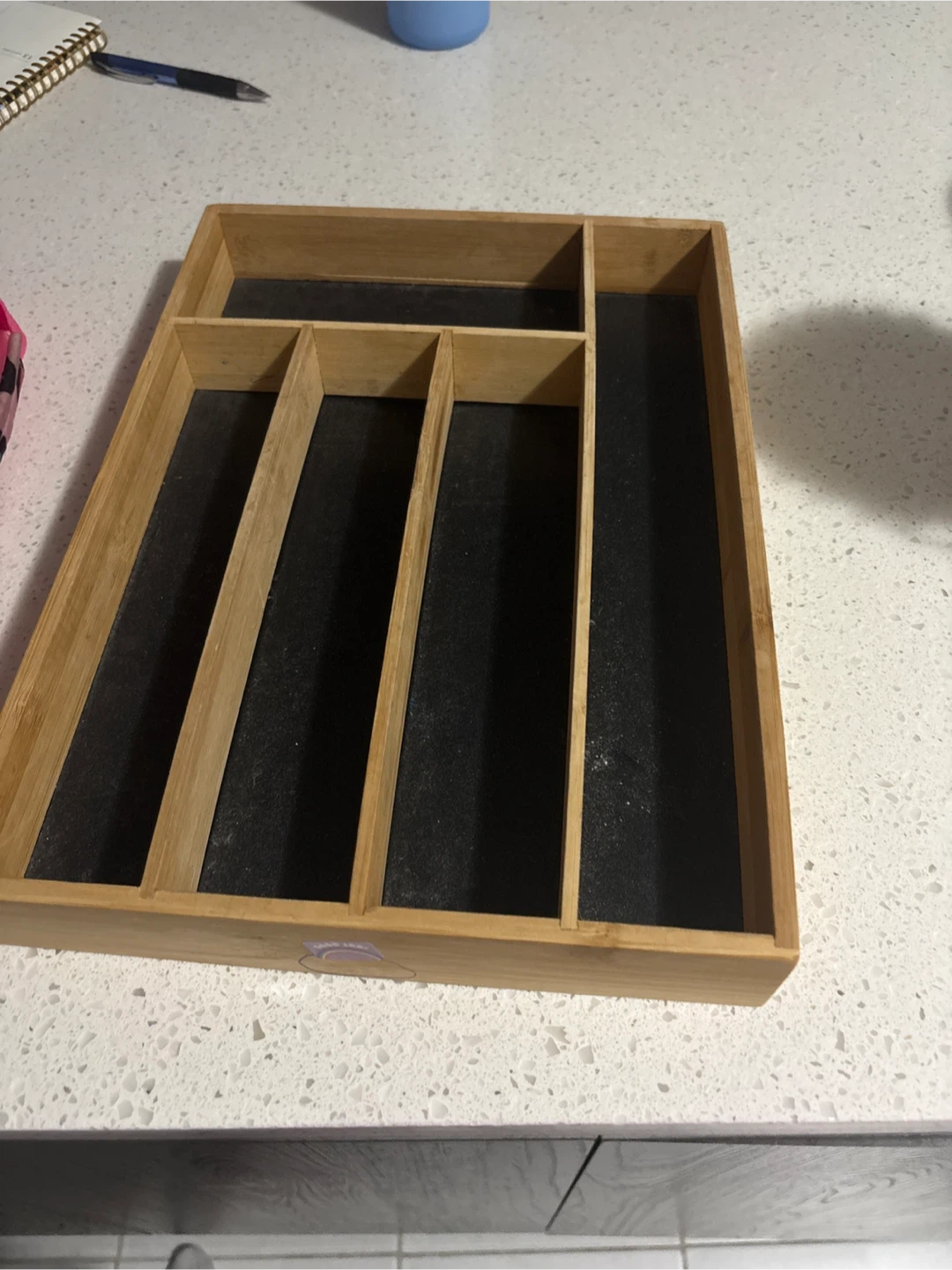 Bamboo Cutlery Organizer Tray