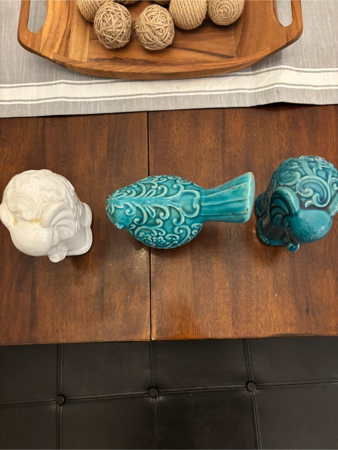 Ceramic Bird and Elephant Figurines Set - photo 2