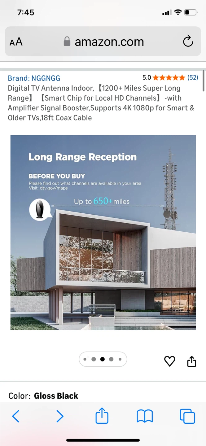 NGGNGG Digital TV Antenna - Gloss Black - photo 3