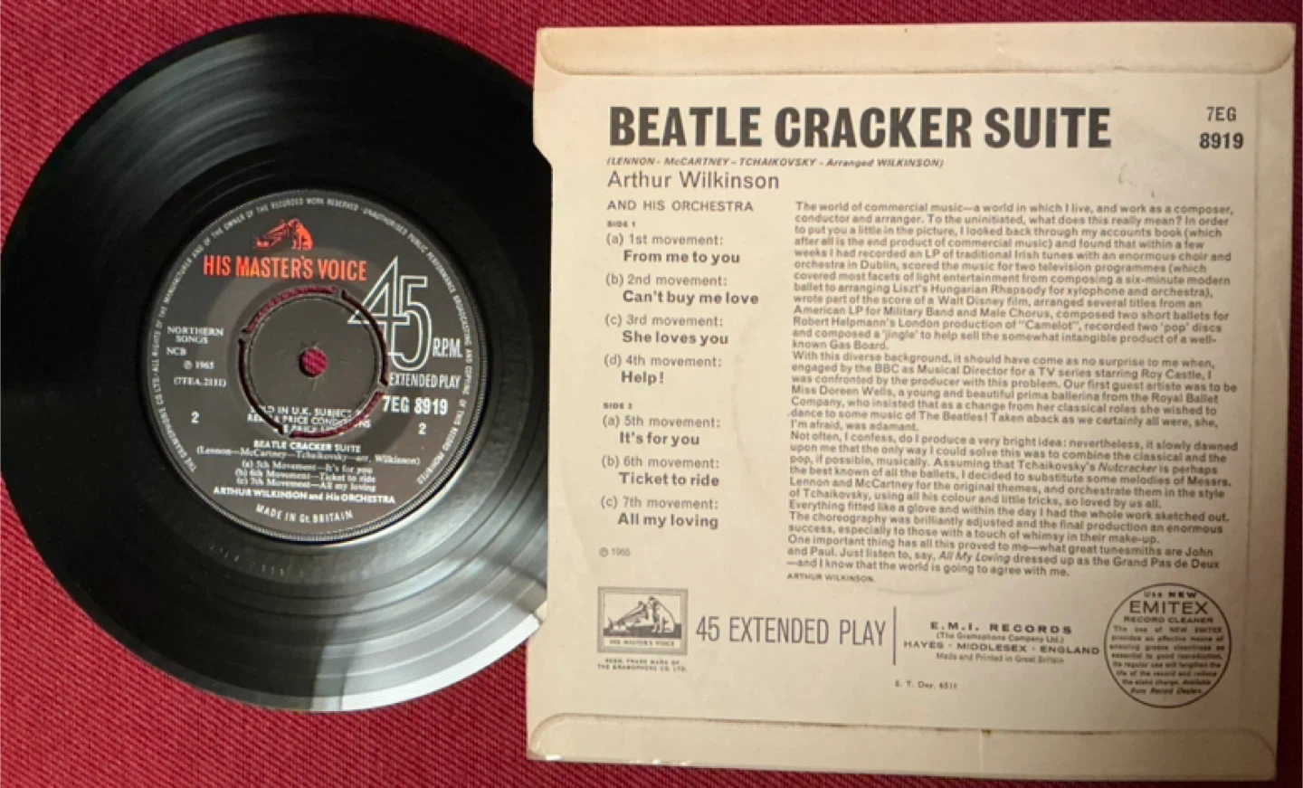 Beatle Cracker Suite EP by Arthur Wilkinson and His Orchestra - photo 2