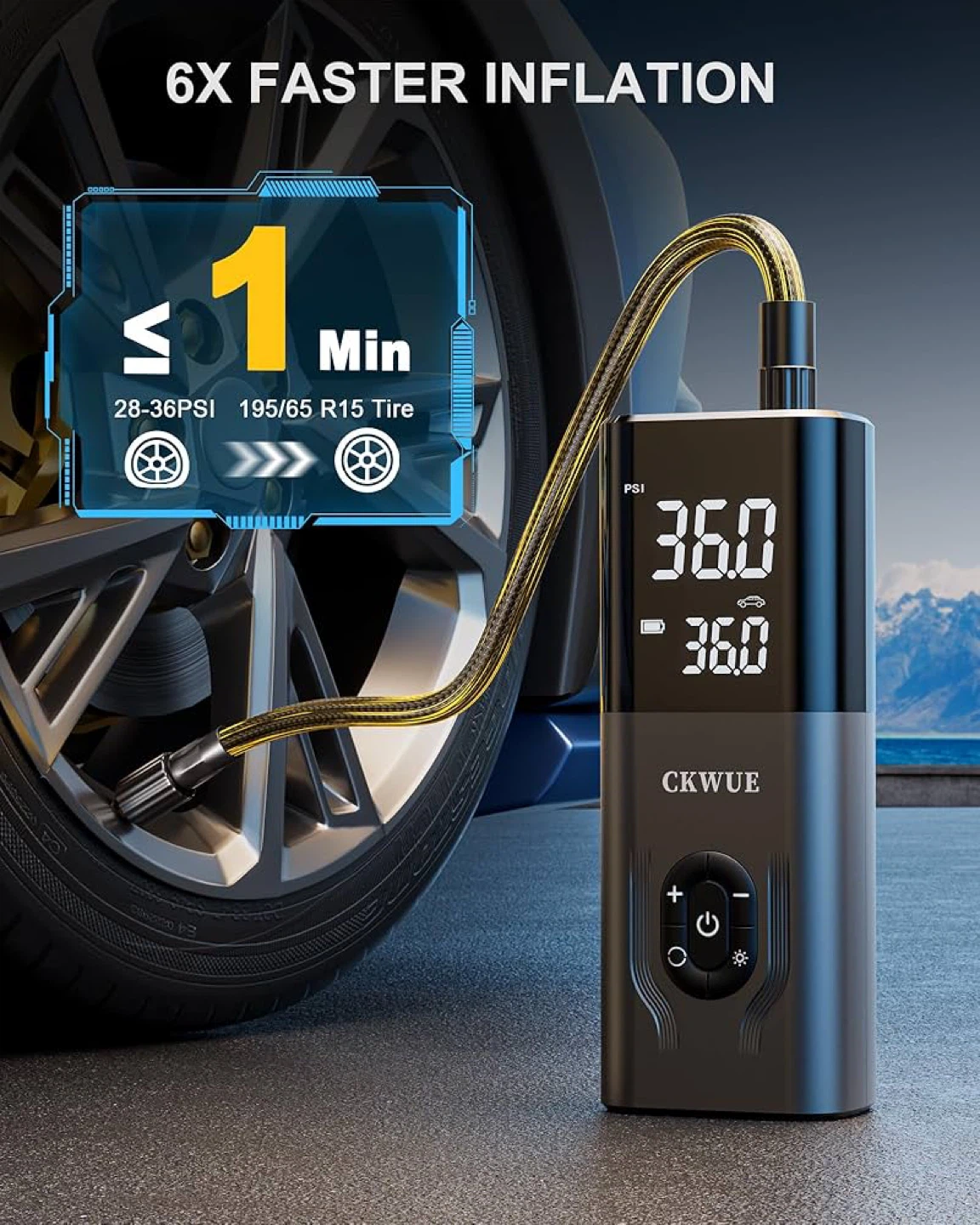 CKWUE Portable Tire Inflator C7 - photo 3