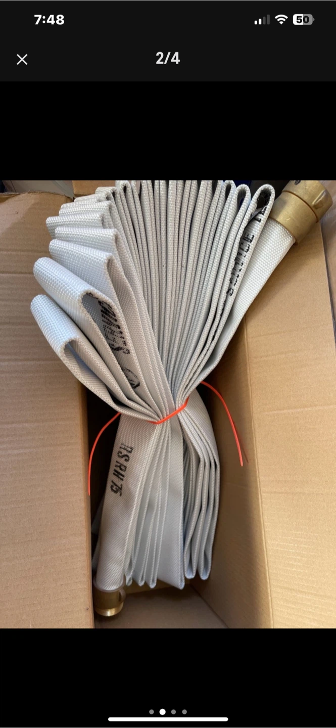 Fire Hose 75 feet solid brass male and female ends
