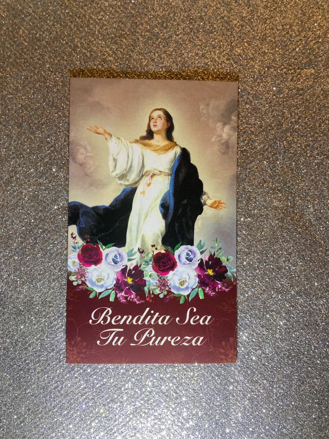 Religious Card with Immaculate Conception Image