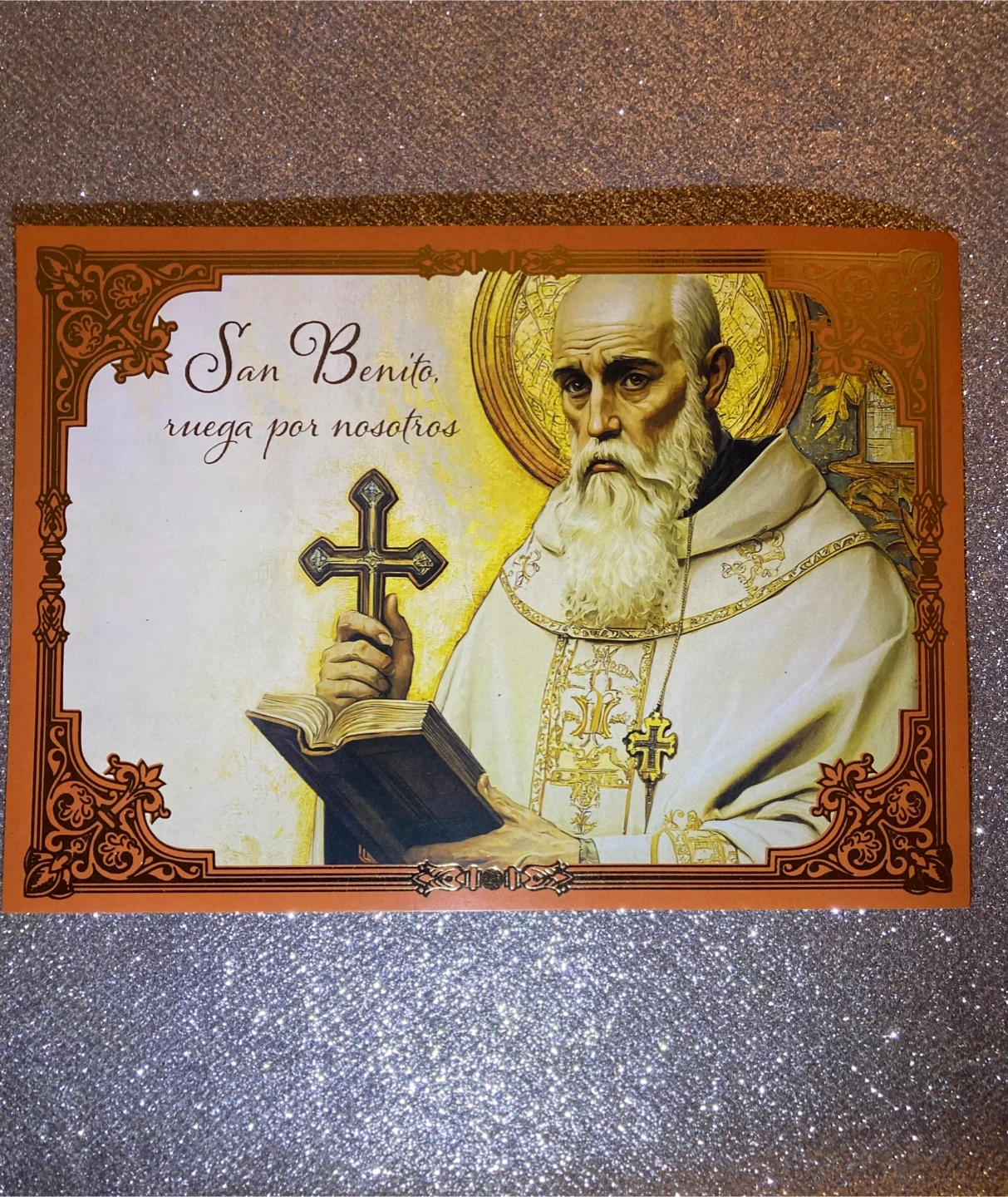 San Benito "Ruega Por Nosotros" Religious Card