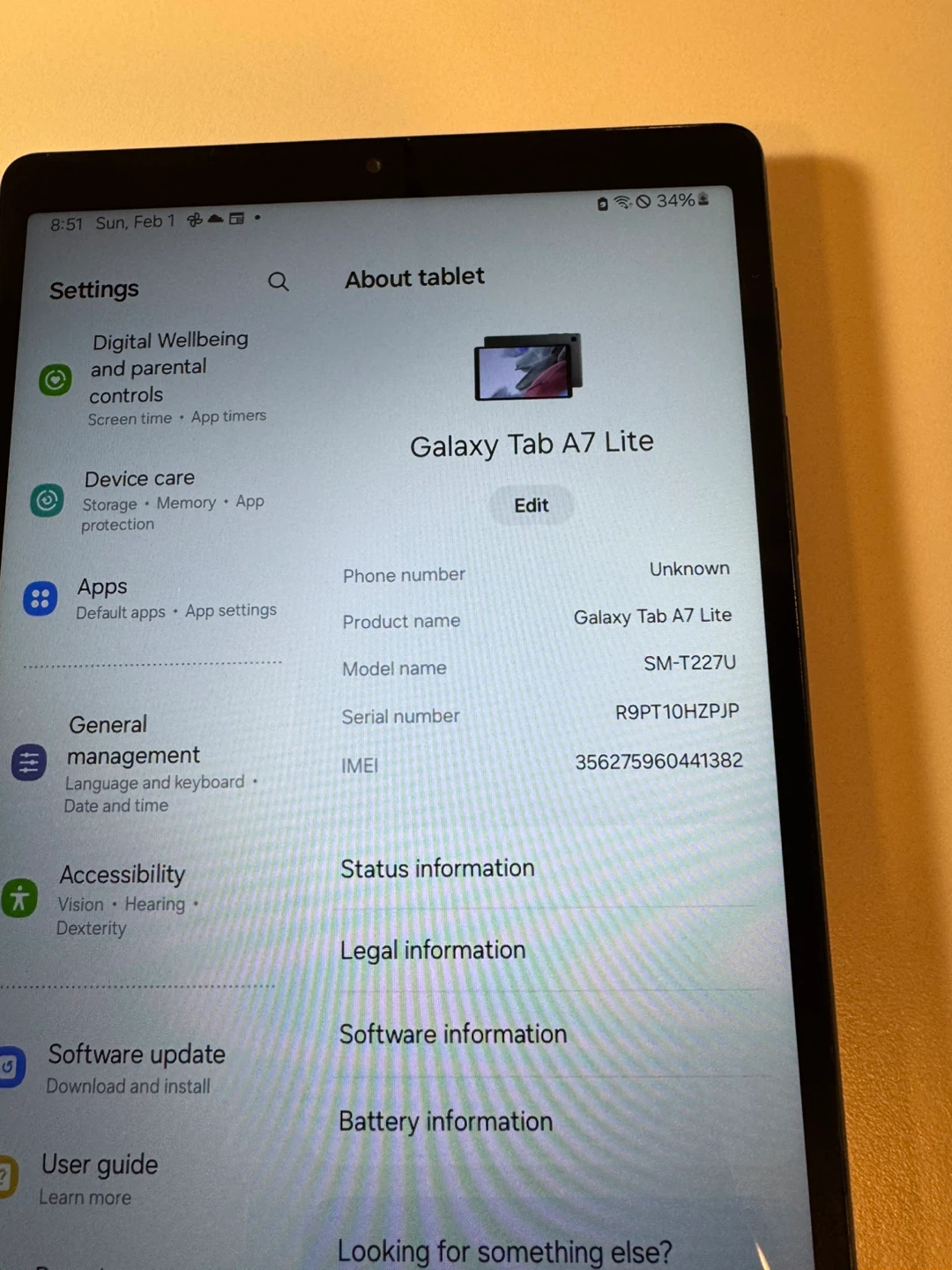 Samsung Galaxy Tab A7 Lite Tablet - photo 3