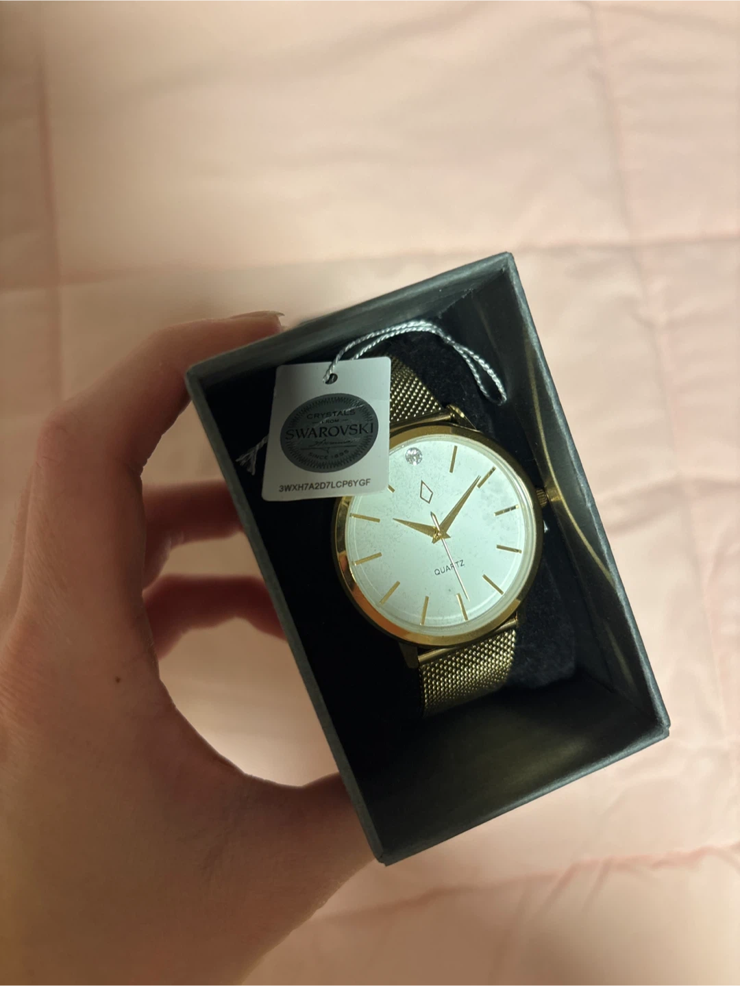 NIC & SYD Gold Mesh Band Quartz Watch with Swarovski Crystals - photo 4