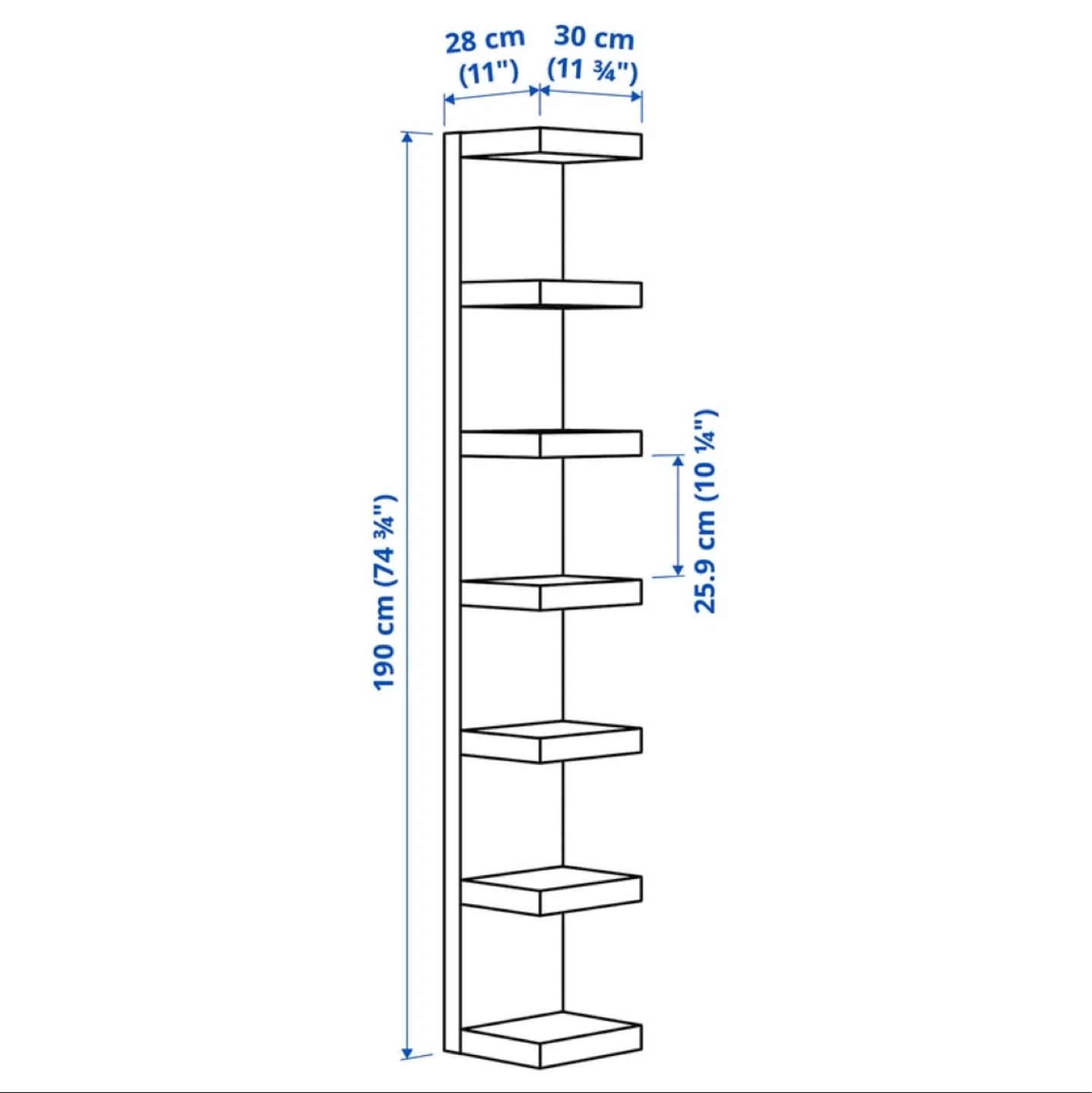 IKEA Lack White Shelf Unit - photo 3