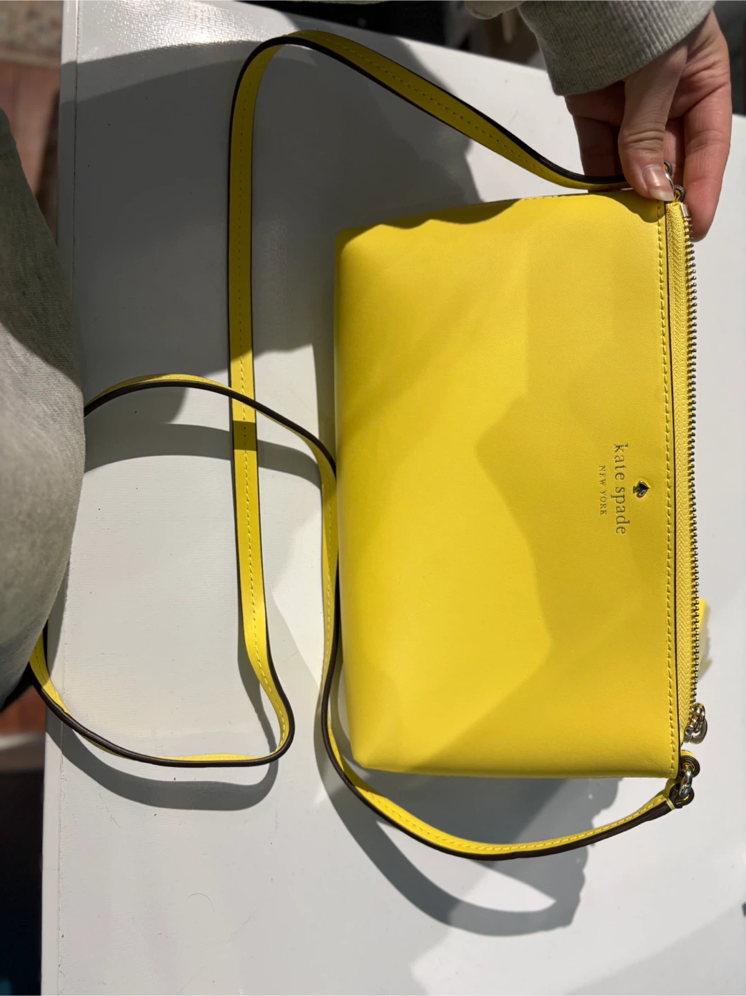 Kate Spade Yellow Leather Crossbody Bag