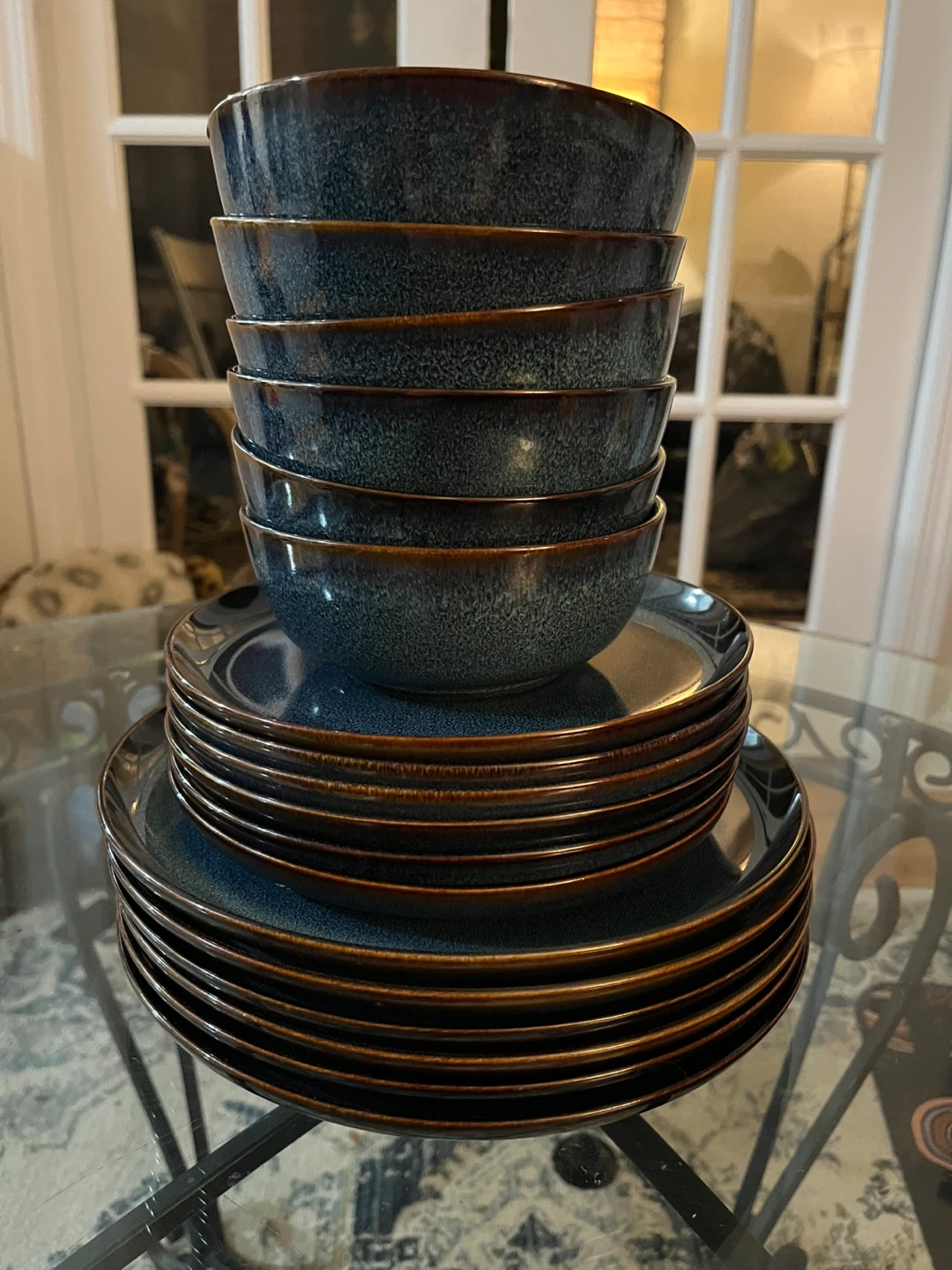 IKEA GLADELIG 18-Piece Dinnerware Set - Blue