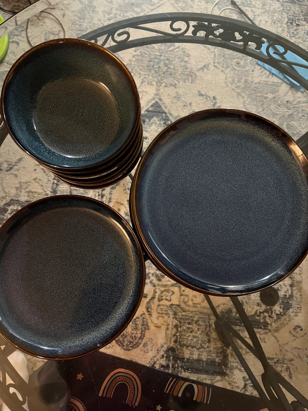 IKEA GLADELIG 18-Piece Dinnerware Set - Blue - photo 2