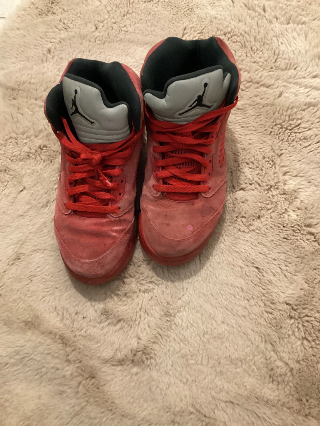 Air Jordan 5 Retro Red Suede Sneakers