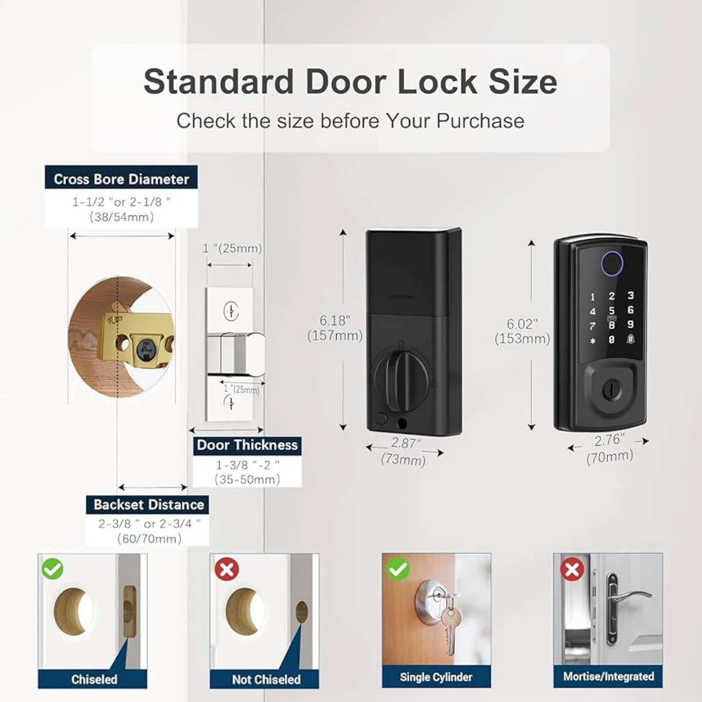 GOALSPARK Smart Lock Z32 - Black - photo 2