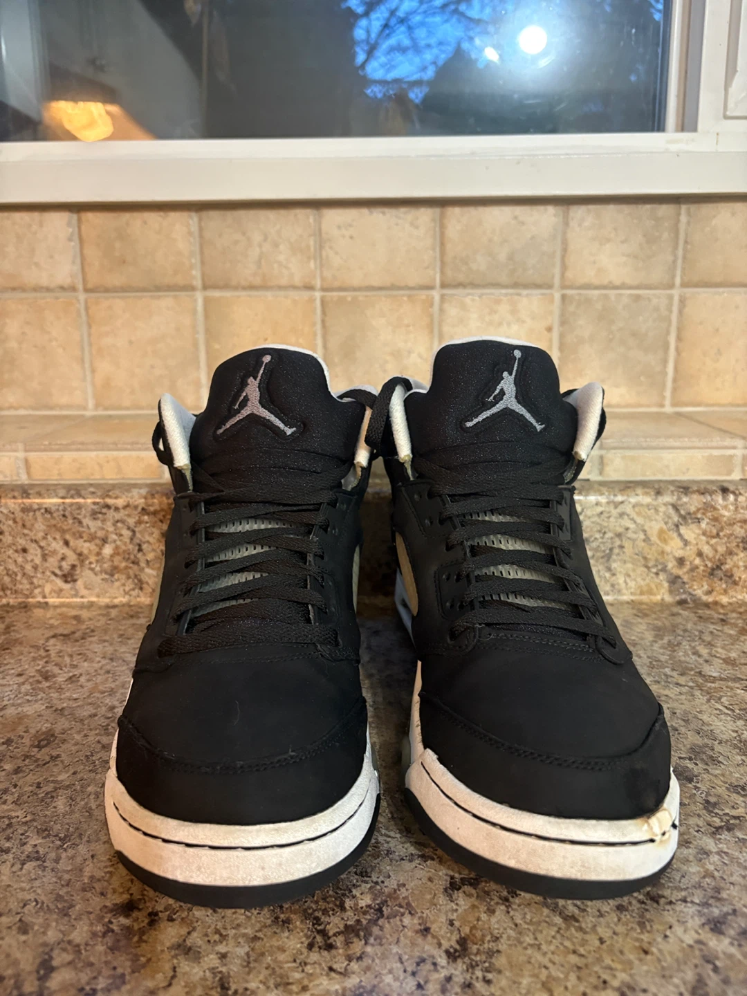 Air Jordan 5 Retro Black White Men's Sneakers - photo 4