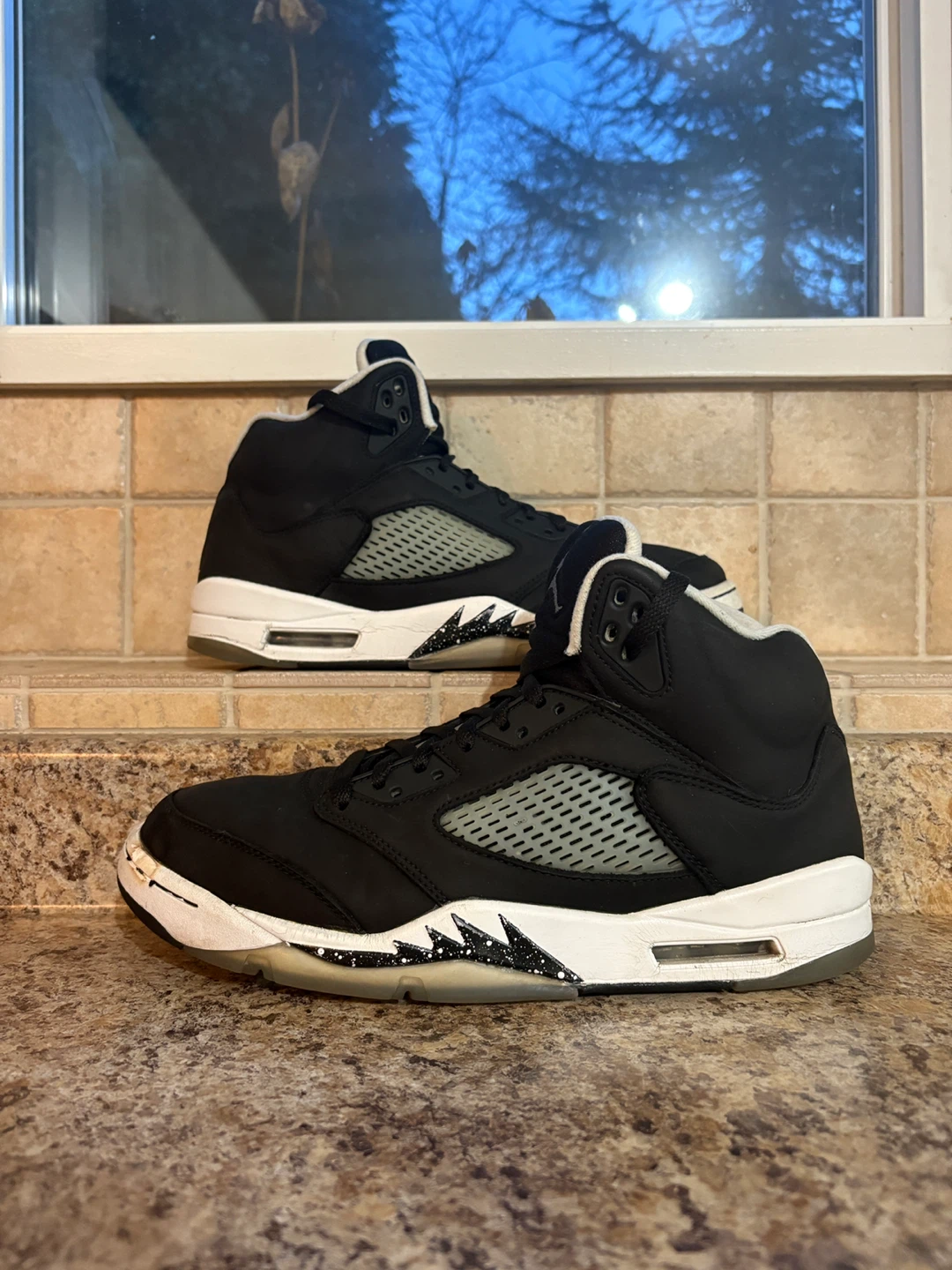 Air Jordan 5 Retro Black White Men's Sneakers