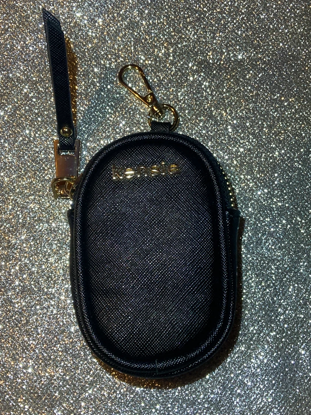 Kensie Black Zippered keychain Coin Pouch - photo 3