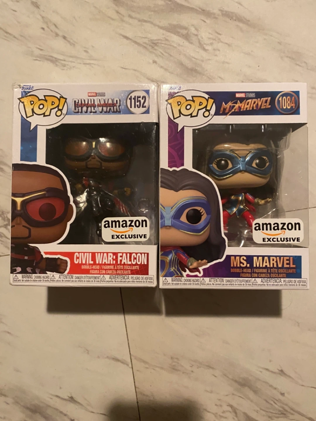 Funko Pop! Marvel Civil War Falcon & Ms. Marvel Amazon Exclusive