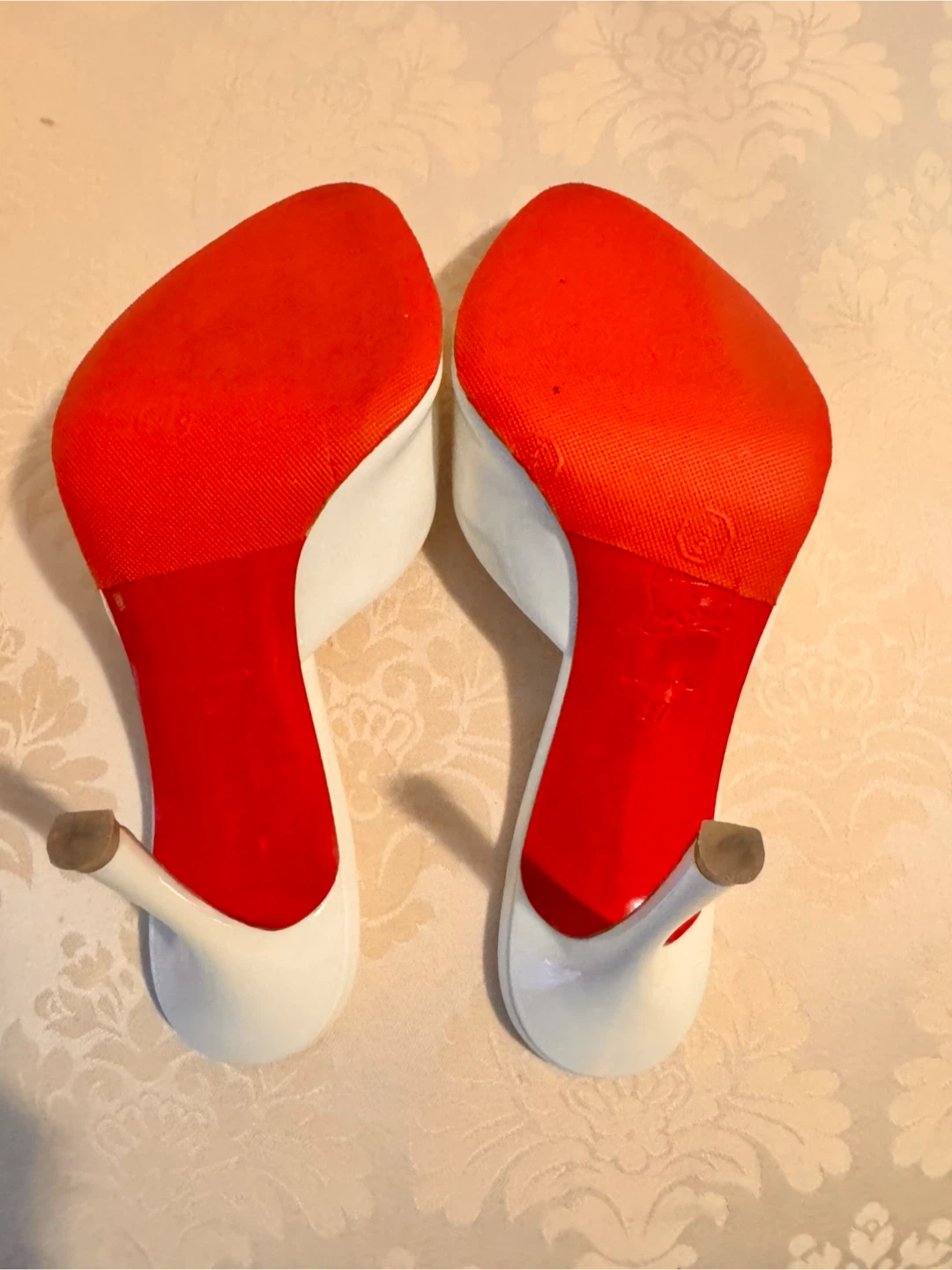 Christian Louboutin White Mule Heels - photo 2