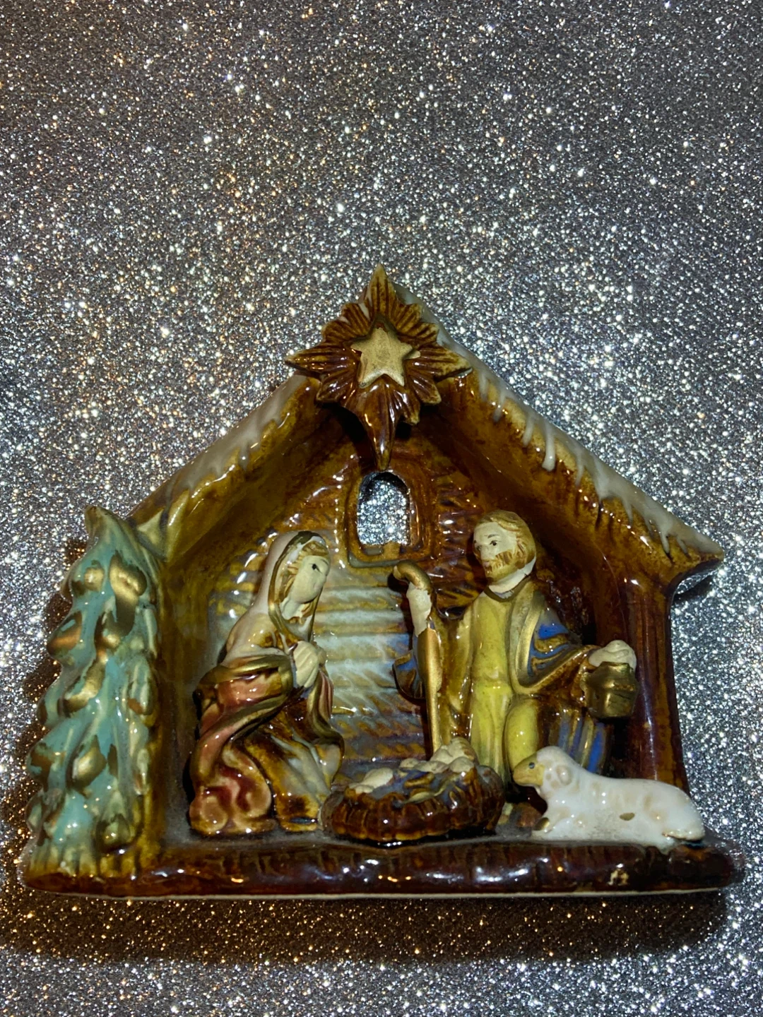 Ceramic Nativity Scene Tabletop Figurine