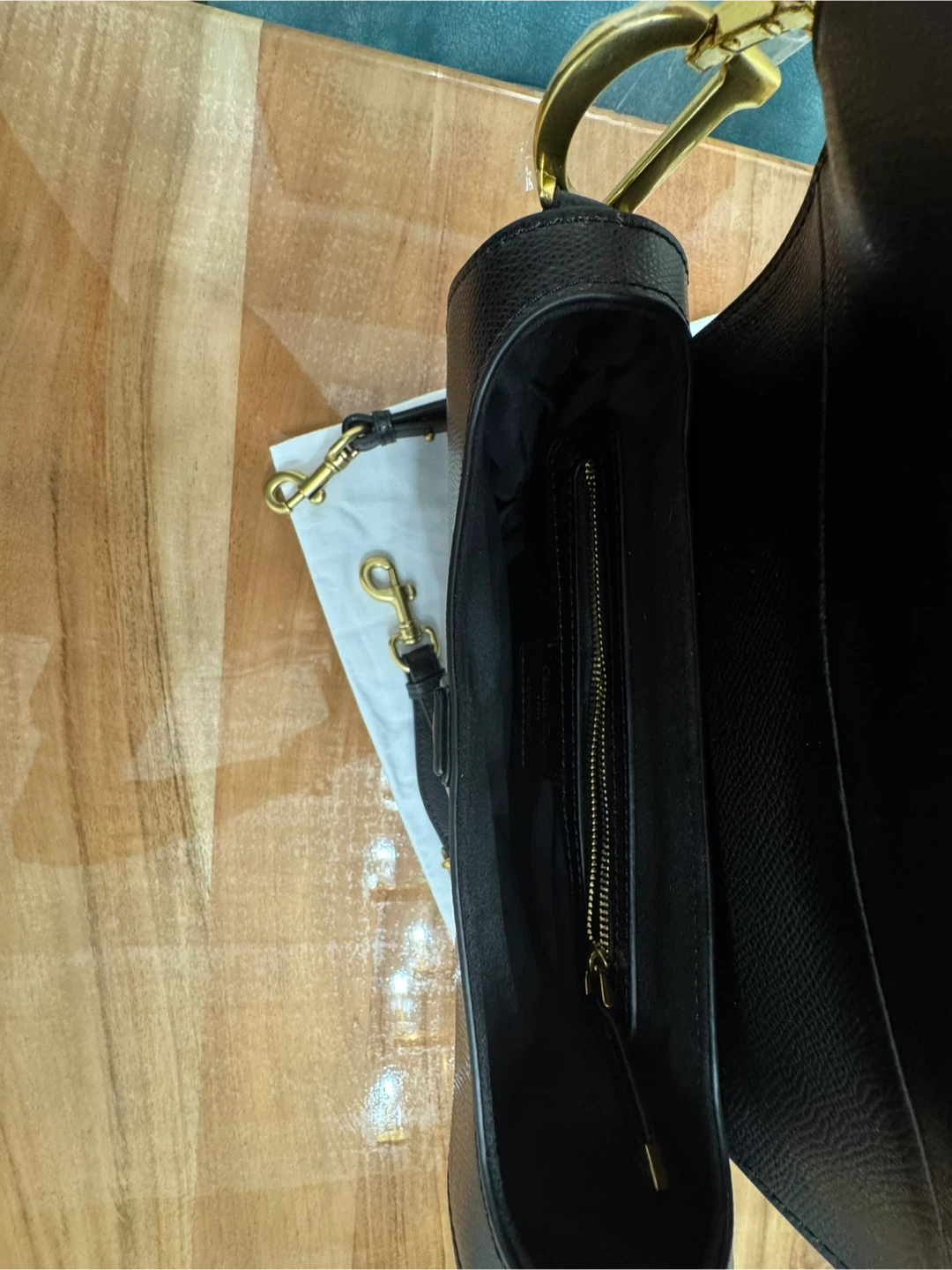 Christian Dior Black Leather Saddle Bag - photo 5