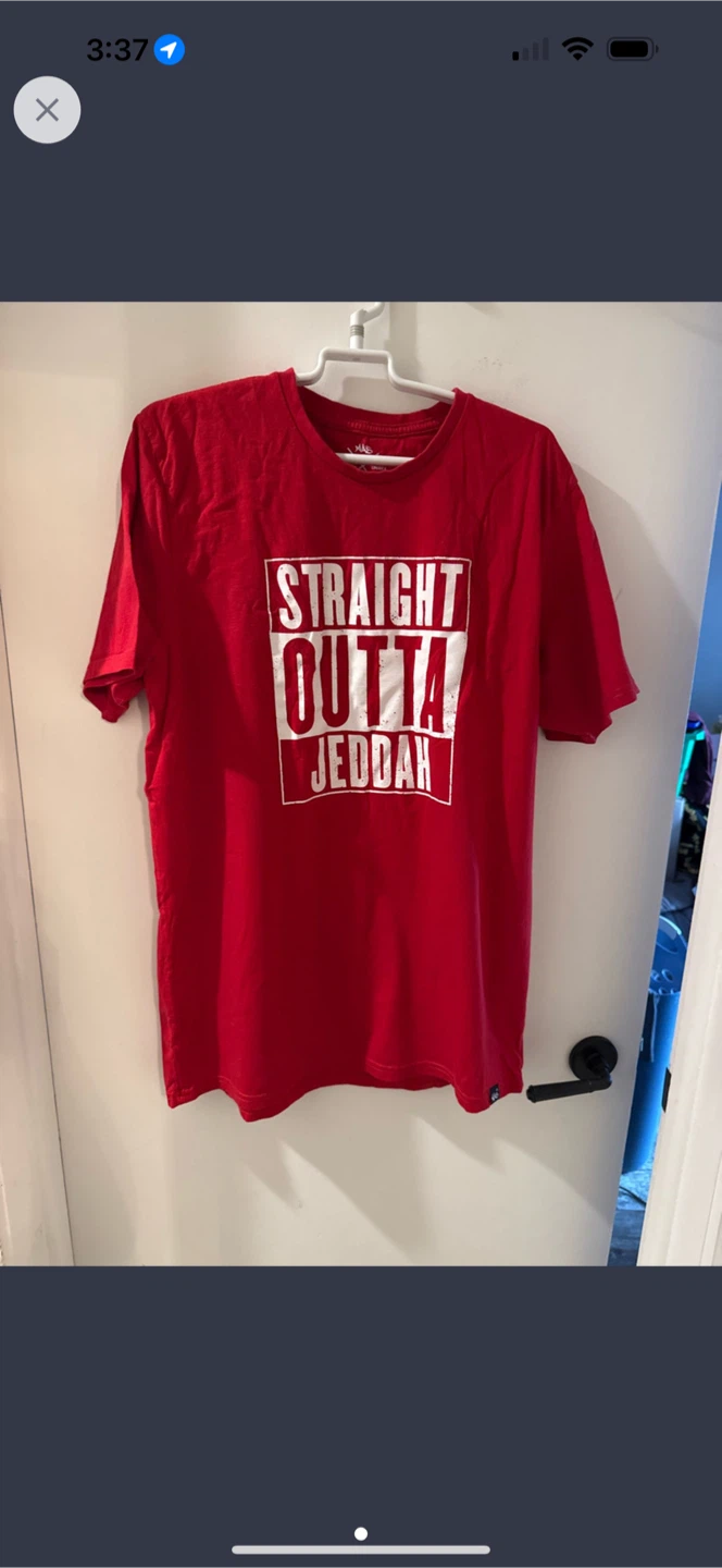 Red "Straight Outta Jeddah" T-Shirt