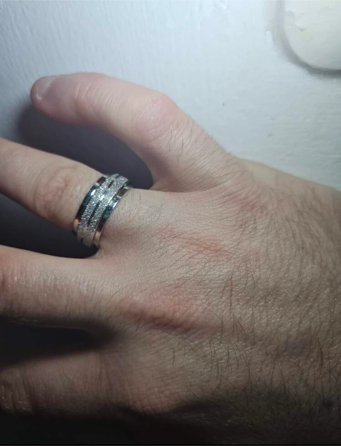 Men's 925 Sterling Silver Spinner Ring - photo 2