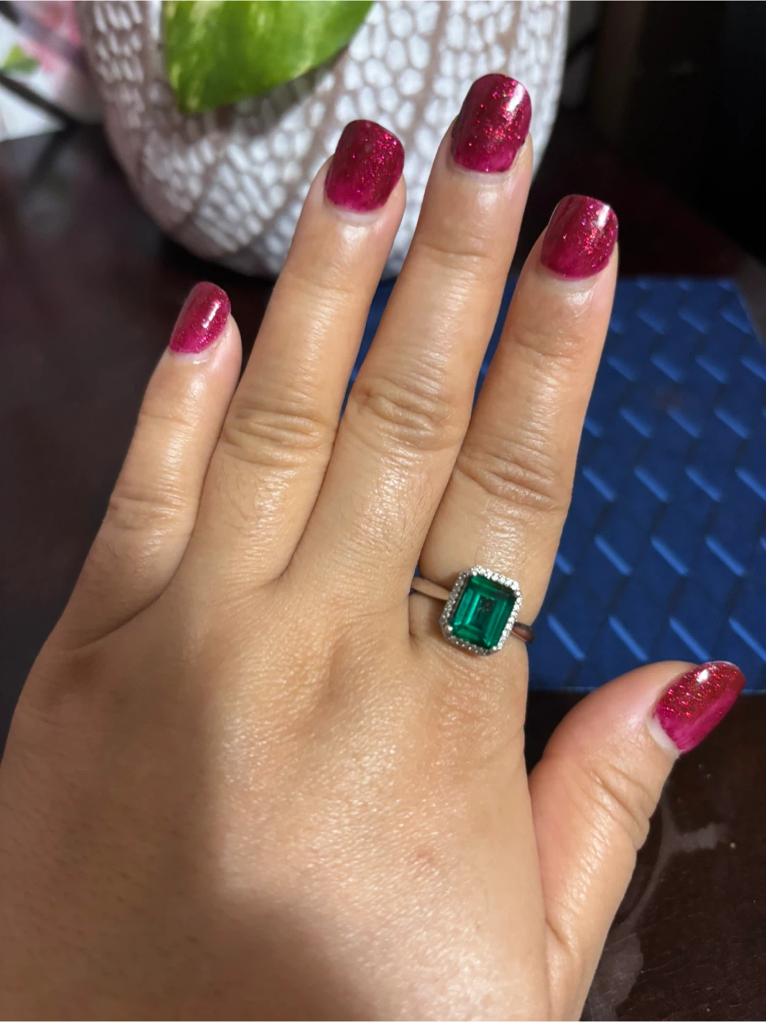 Lab made emerald stone from Michael Hill