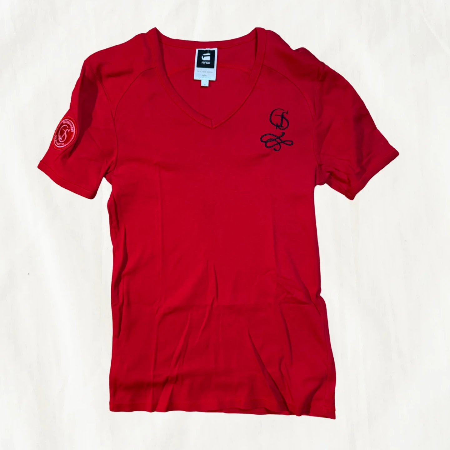 Men’s Red V-Neck T-Shirt
