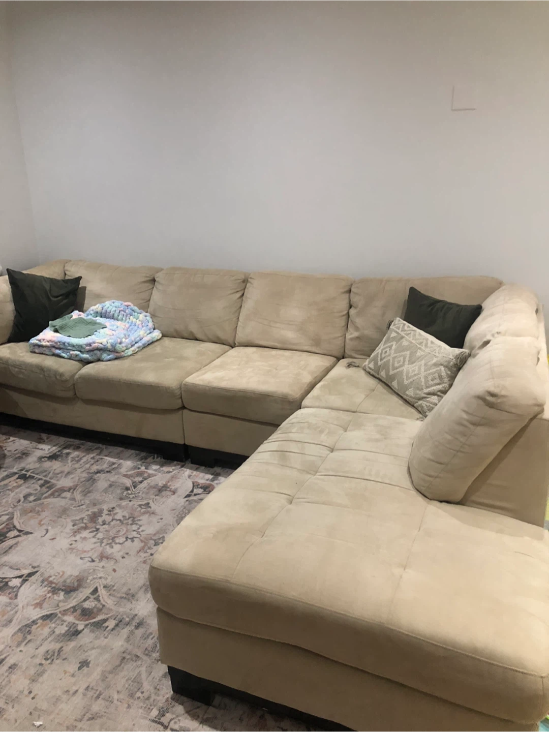 Large Sectional Sofa - Light Tan