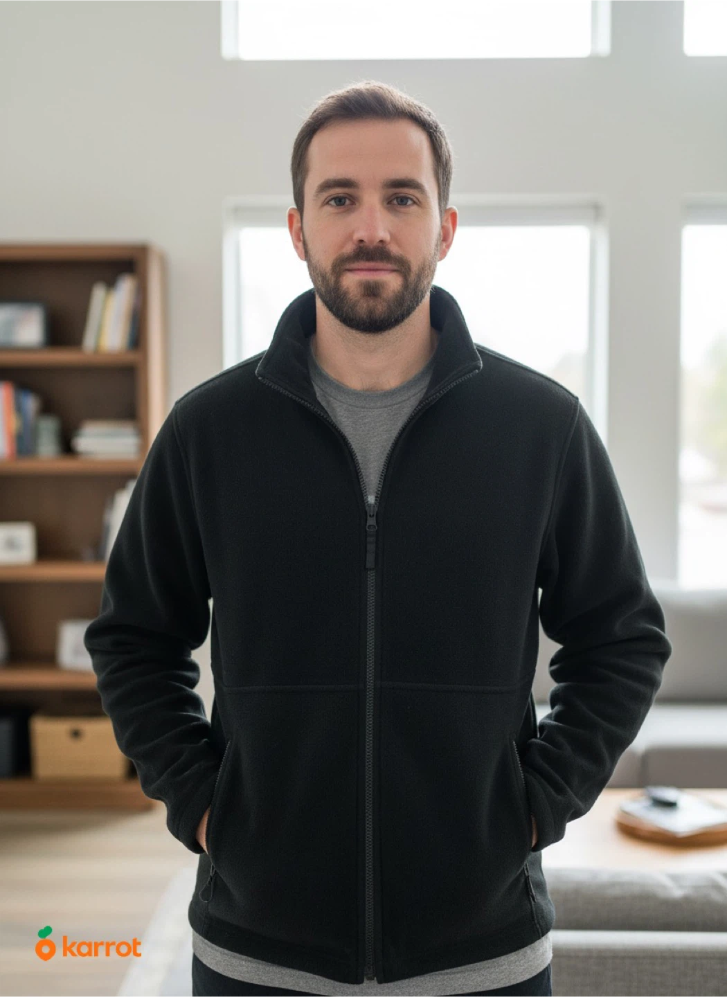 Northend Black Fleece Jacket - Large - photo 4