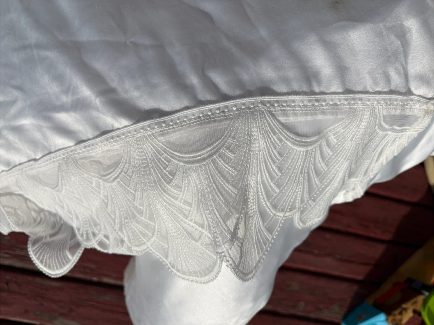 White satin duvet cover 130x190cm - photo 3