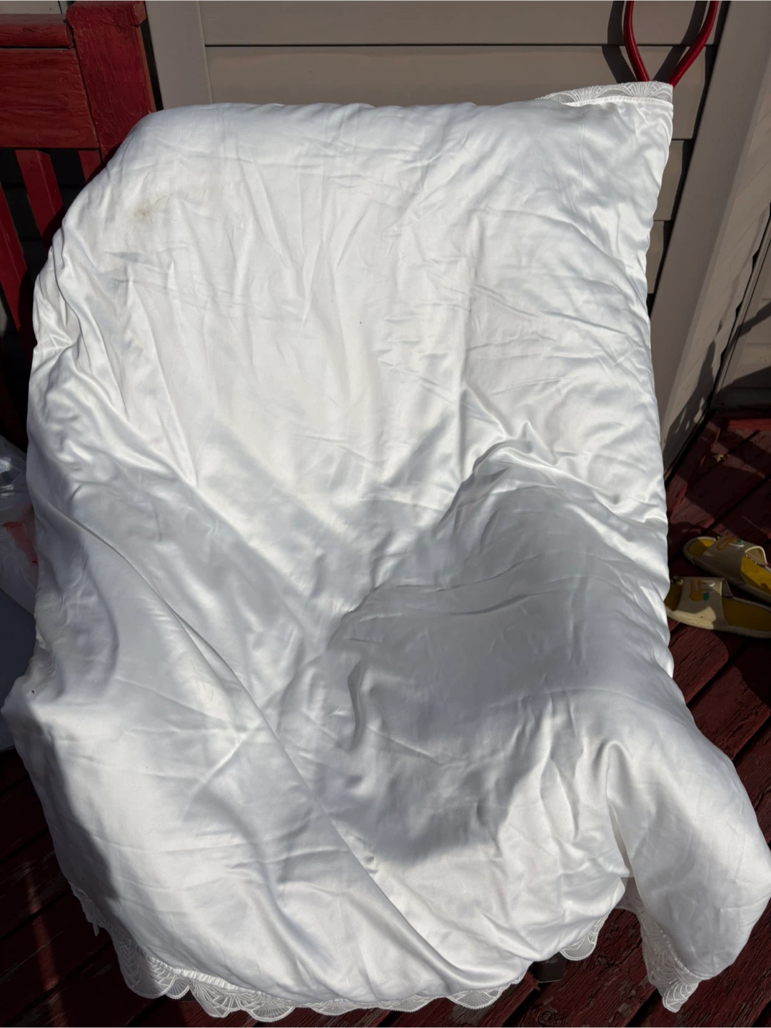 White satin duvet cover 130x190cm