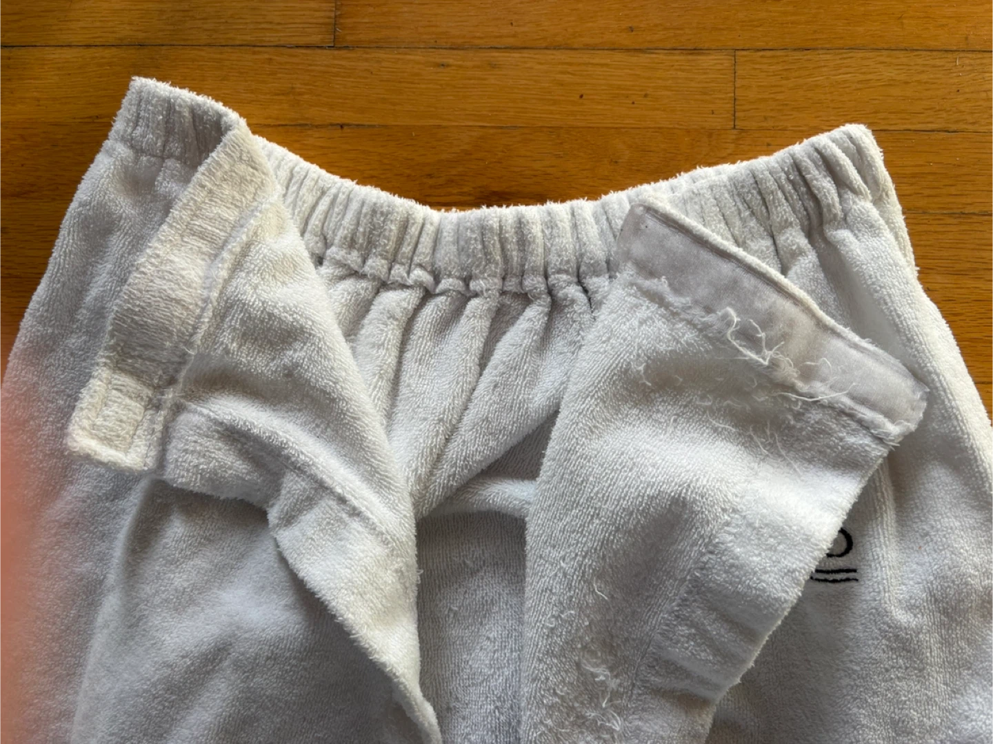White Terry Bath Wrap - photo 3