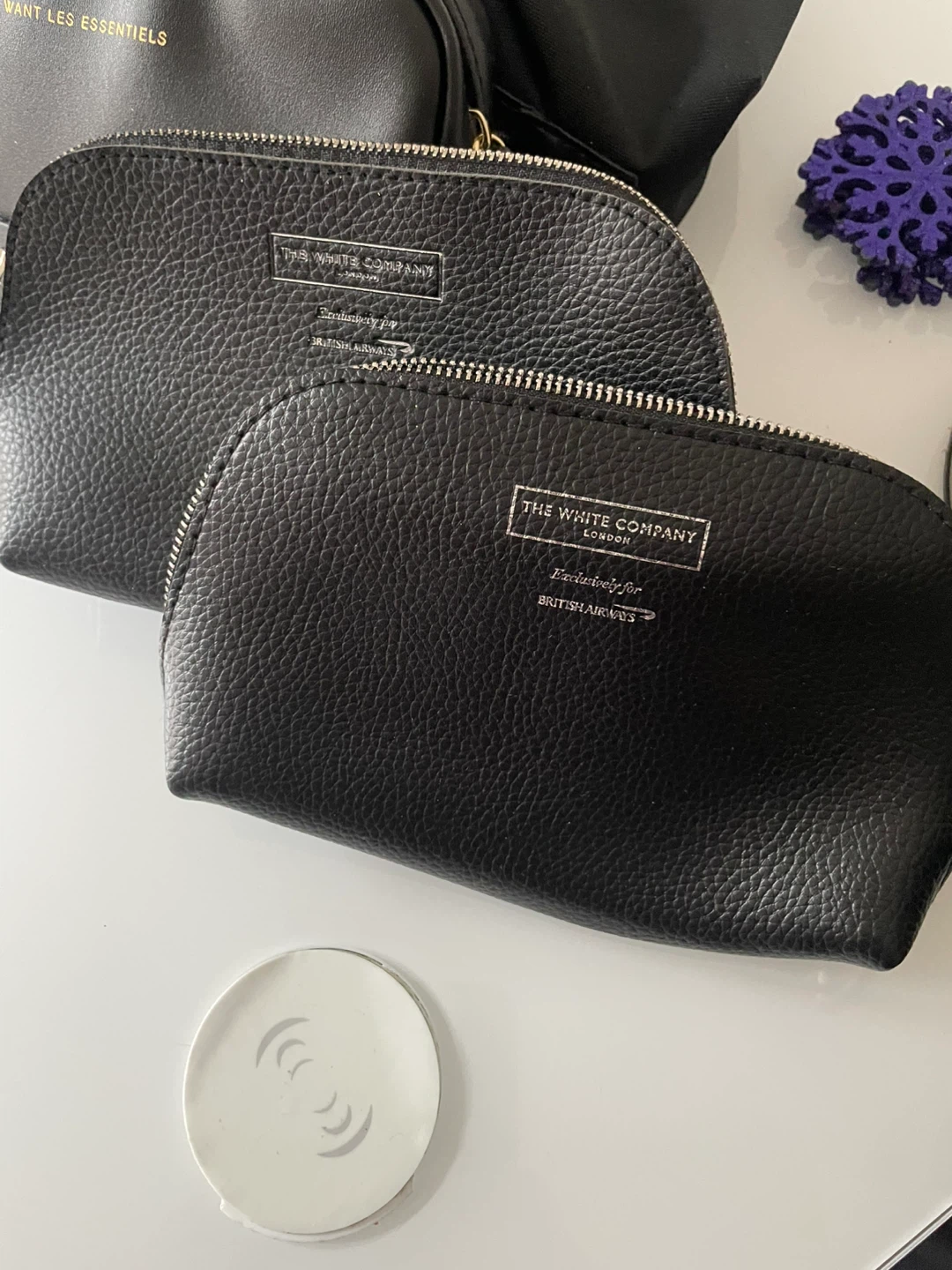 Want Les Essentiels Black Leather Pouches (Set of 3) - photo 2