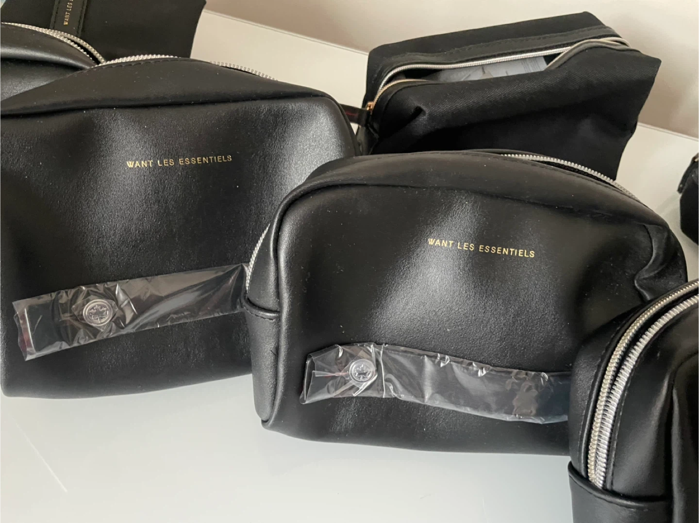Want Les Essentiels Black Leather Pouches (Set of 3) - photo 3